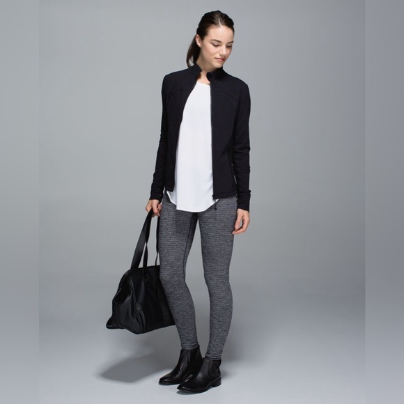 Lululemon Wunder Under Pant Coco Pique Black Size 4 - Picture 2 of 9